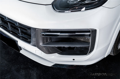 2024-2025 Porsche 9Y0.2 Turbo GT OEM Style Dry Carbon Fiber Front Bumper Side Vent Cove