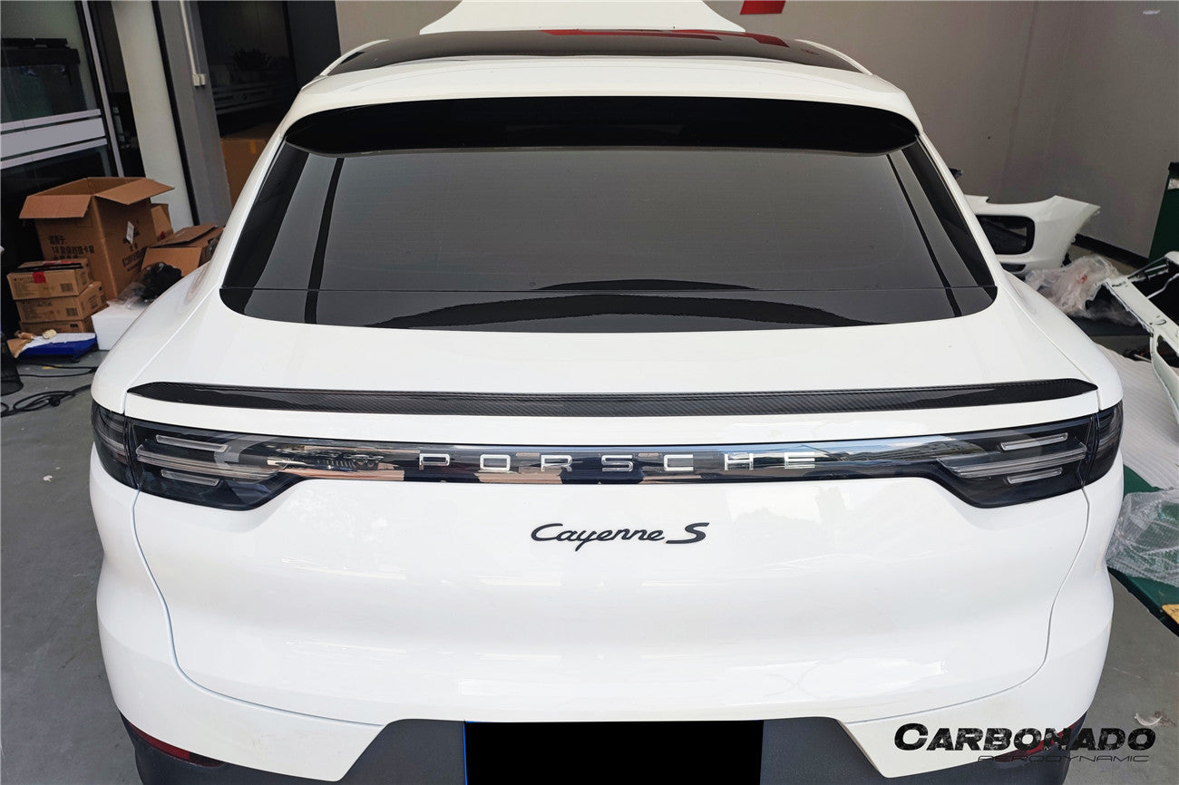 2018-2025 Porsche 9Y0 9YB Cayenne S    GTS    E-Hybrid Coupe Only Turbo Style Dry Carbon Fiber Trunk Spoiler