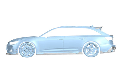 2019-2024 Audi RS6 & RS7 C8 AD Style Dry Carbon Fiber Side Skirts - Carbonado