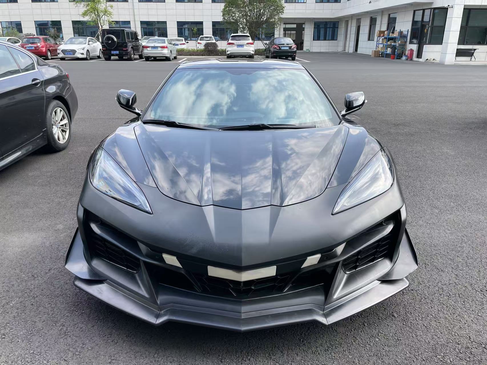 2020-2025 Corvette C8 Stingray Z06 Style Polypropylene Front Bumper - Carbonado