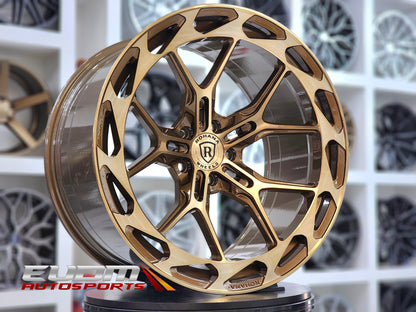 Rohana RFX19 20x9 ET35 / 20x11 ET35 Machine Bronze 5x120 – (Staggered Set of 4)