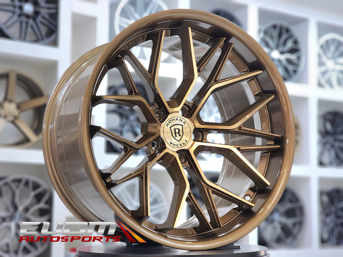 Rohana RFC3 20x10 ET22 Machine Bronze 5x114 – (Square Set of 4)