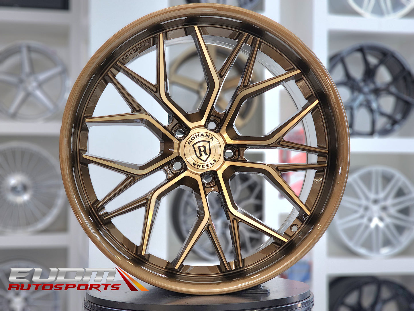 Rohana RFC3 20x10 ET22 Machine Bronze 5x114 – (Square Set of 4)