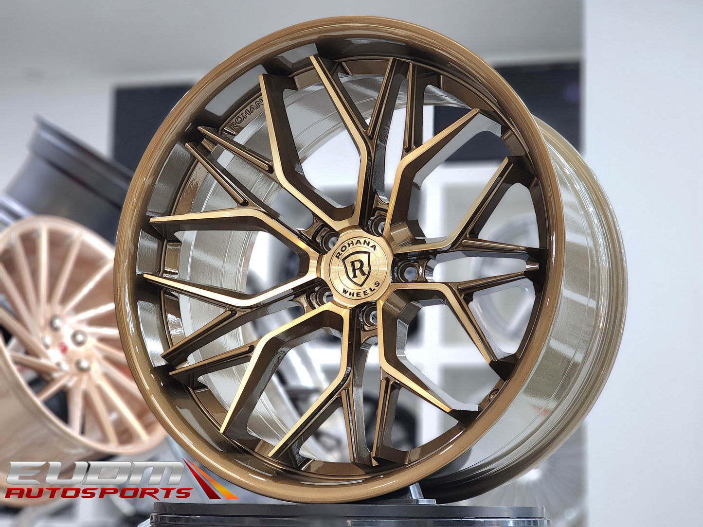 Rohana RFC3 20x10 ET38 Machine Bronze 5x120 – (Square Set of 4)