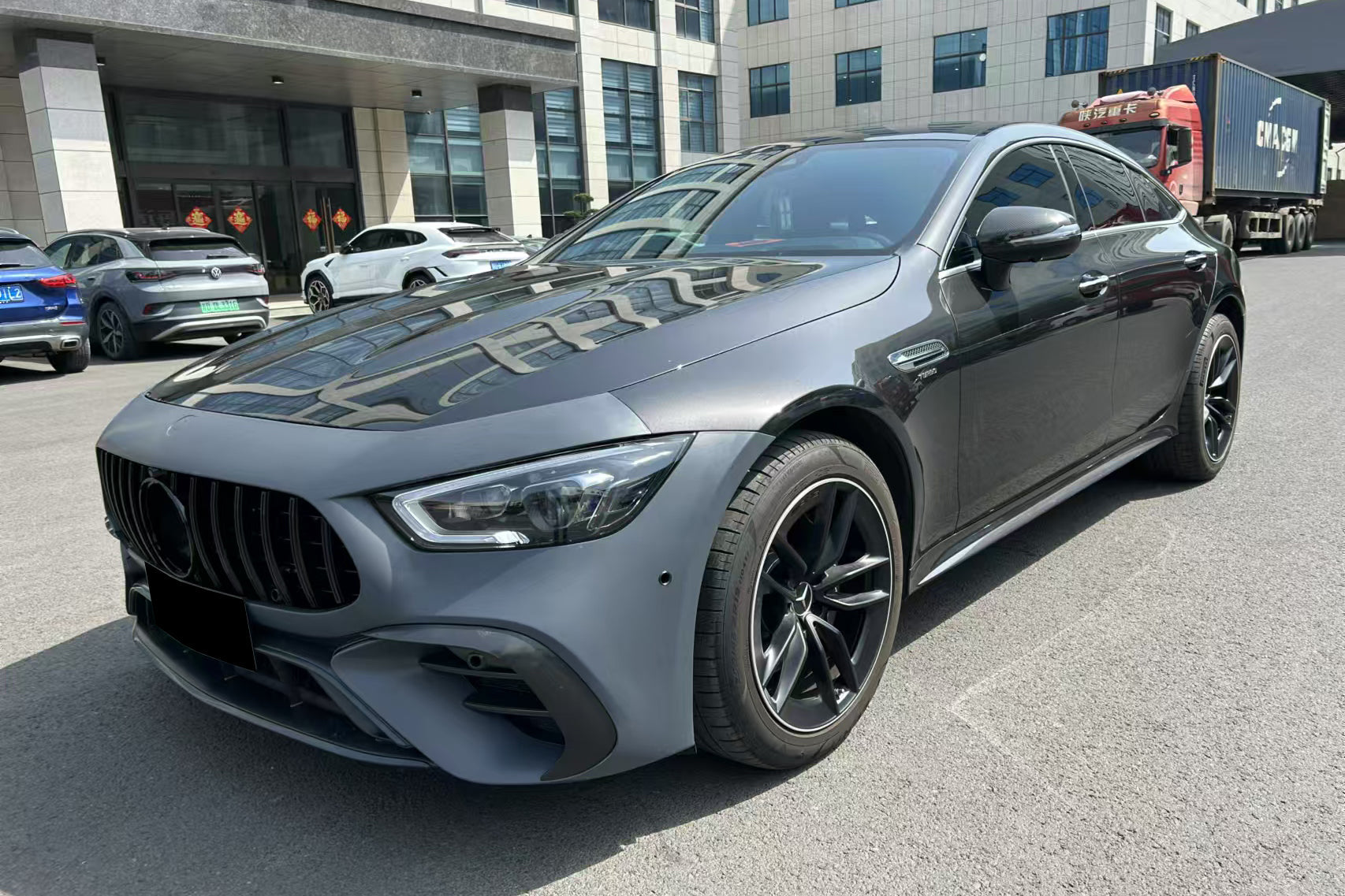 2019-2024 Mercedes Benz AMG GT53 GT50 GT43 4Door Coupe X290 GT63 Style Front Bumper - Carbonado