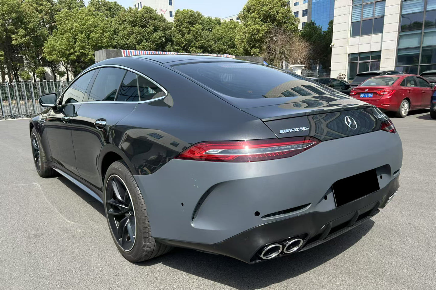 2019-2024 Mercedes Benz AMG GT53 GT50 GT43 4Door Coupe X290 GT63 Style Rear Bumper - Carbonado