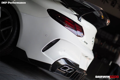 2015-2018 Mercedes Benz C-Class Coupe IMP Performance Partial Carbon Fiber Rear Bumper - DarwinPRO Aerodynamics