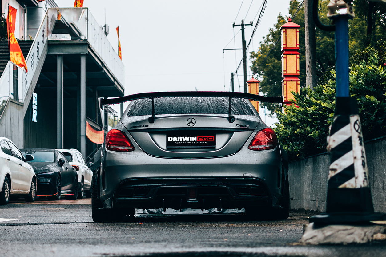 2015-2018 Mercedes Benz W205 C63/S AMG Sedan IMP Performance Carbon Fiber Rear Caps - DarwinPRO Aerodynamics