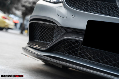 2015-2021 Mercedes Benz W205 C63/S AMG Carbon Fiber Front Canards - DarwinPRO Aerodynamics