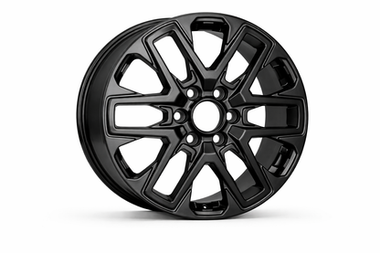 E208 Satin Black 20x7.5 ET60 6.139 - Square Set (4 Wheels)