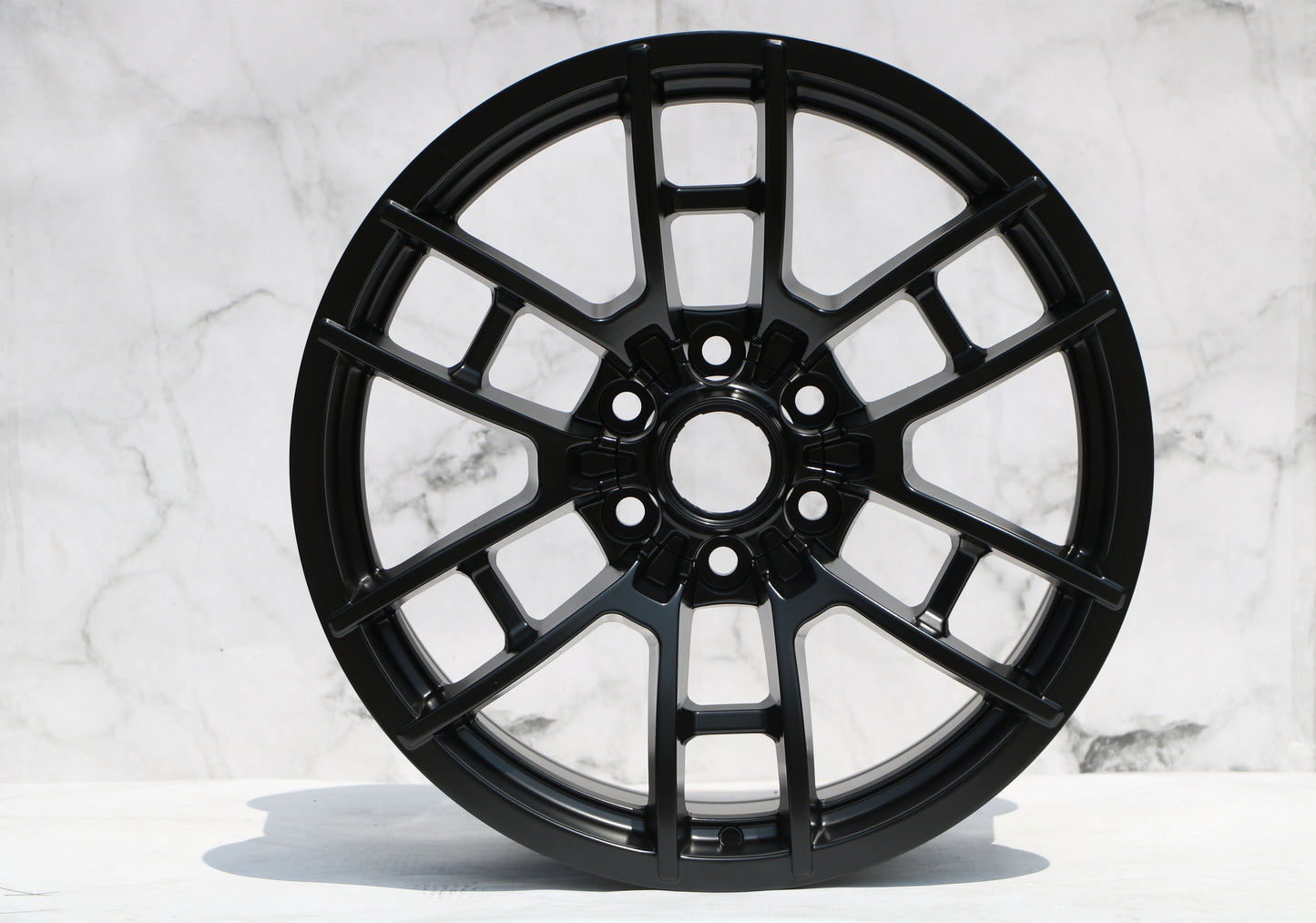 E209 Satin Black 22x9.0 ET15 6.139 - Square Set (4 Wheels)