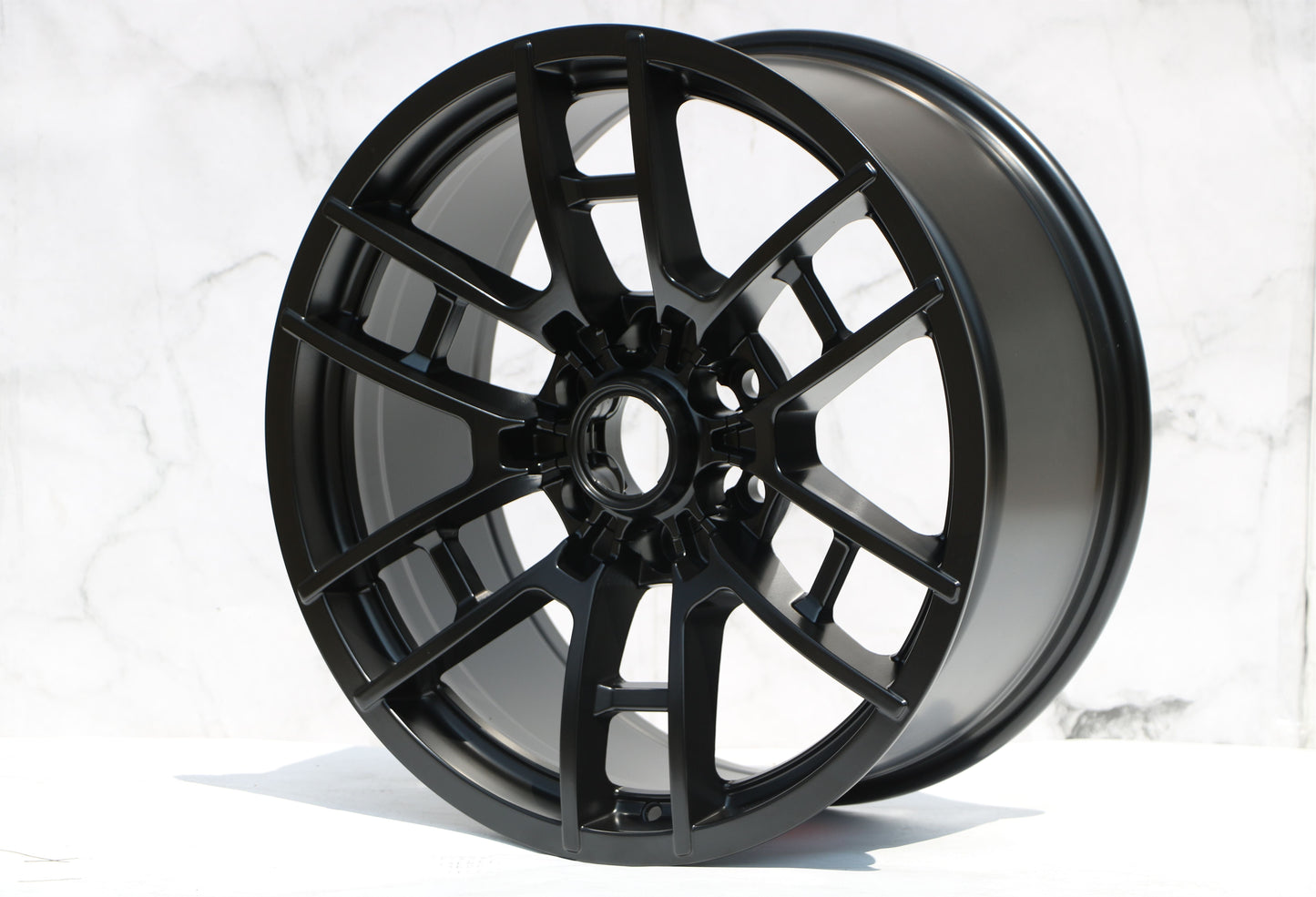 E209 Satin Black 22x9.0 ET15 6.139 - Square Set (4 Wheels)