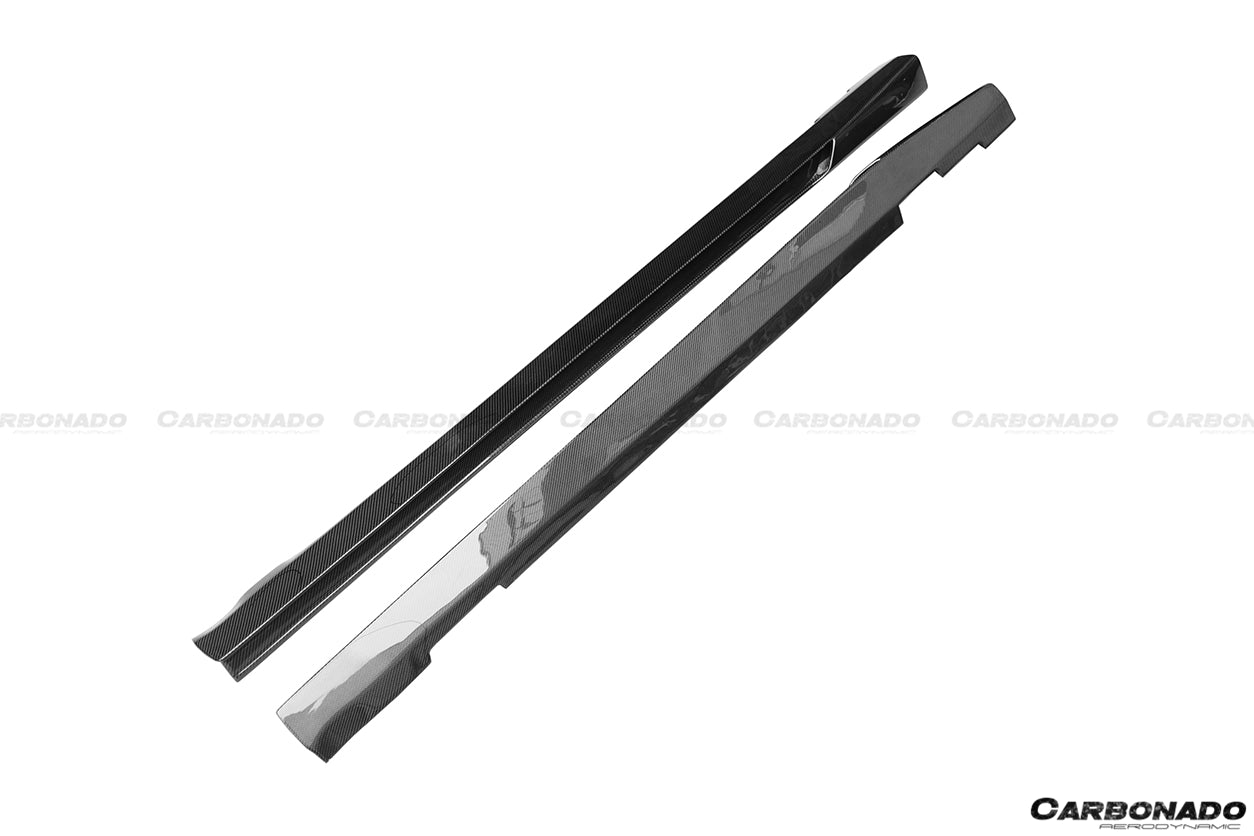 2008-2014 Mercedes Benz W204 C63 AMG Sedan VS Style Carbon Fiber Side Skirts - Carbonado