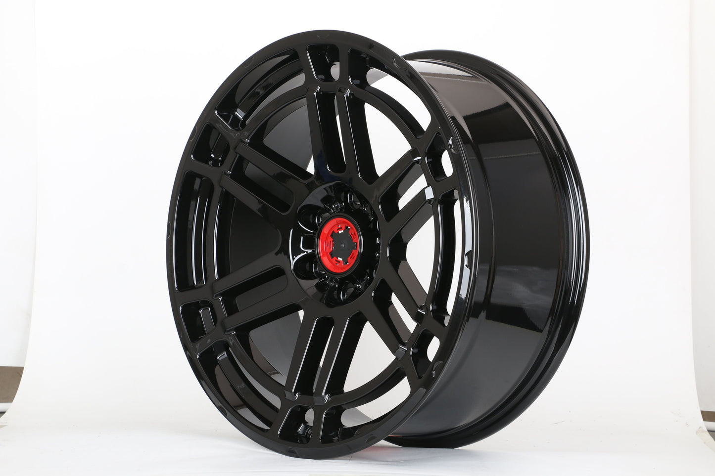 E216 Gloss Black 16x7.0 ET25 6.139 - Square Set (4 Wheels)