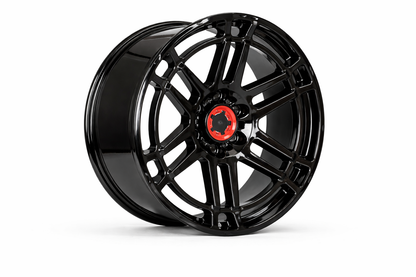 E216 Satin Black 17x9 ET0 6.139 – (Square Set of 4)