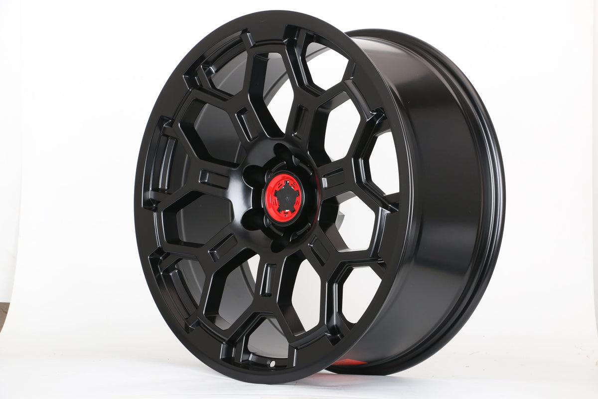 E217 Satin Black 17x9.0 ET0 6.139 - Square Set (4 Wheels)