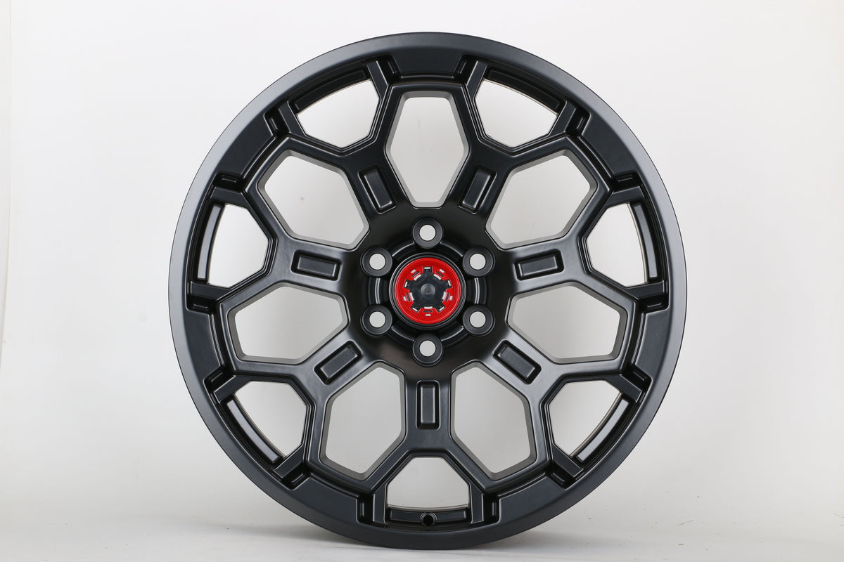 E217 Satin Black 17x9.0 ET0 6.139 - Square Set (4 Wheels)