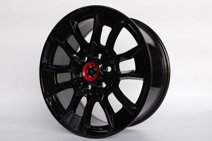 E218 Gloss Black 20x8.5 ET15 6.139 - Square Set (4 Wheels)