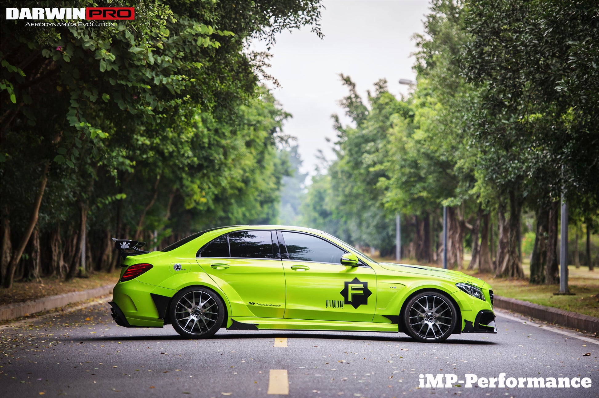 2015-2018 Mercedes Benz W205 C63/S AMG Sedan IMP Performance Partial Carbon Fiber Full Body Kit - DarwinPRO Aerodynamics
