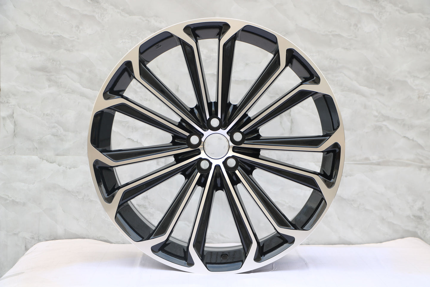 E221 Black Machined Face 16x6.5 ET40 5.100 - Square Set (4 Wheels)
