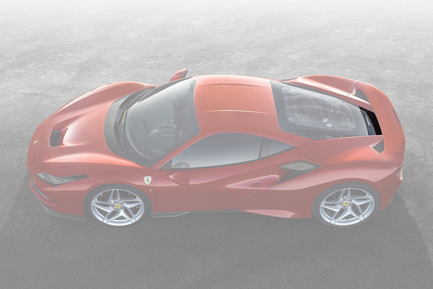2019-2023 Ferrari F8 Coupe OE Style Autoclave Carbon Fiber Engine compartment outside cover - DarwinPRO Aerodynamics