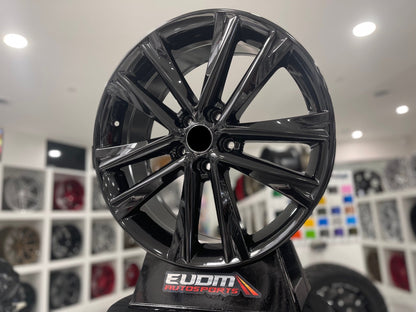E225 Gloss Black 19x7.5 ET30 5.114 - Square Set (4 Wheels)