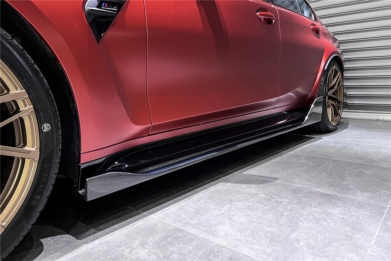 2021-UP BMW M3 G80 BKSS Style Carbon Fiber Side Skirts - DarwinPRO Aerodynamics
