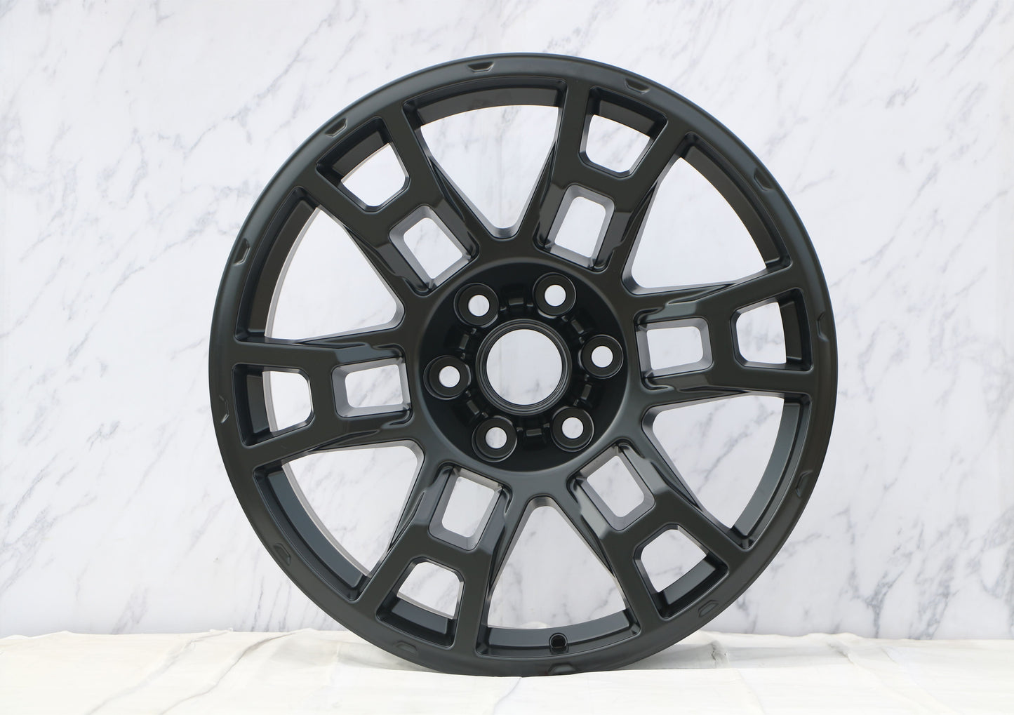 E238 Satin Black 22x9.0 ET15 6.139 - Square Set (4 Wheels)
