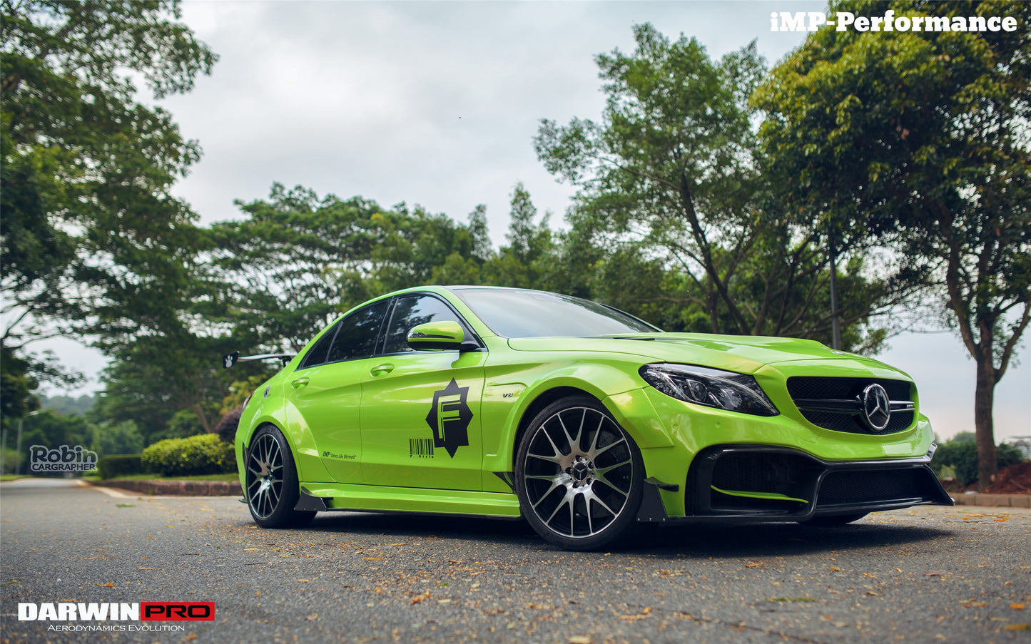 2015-2018 Mercedes Benz W205 C63/S AMG Sedan IMP Performance Partial Carbon Fiber Full Body Kit - DarwinPRO Aerodynamics