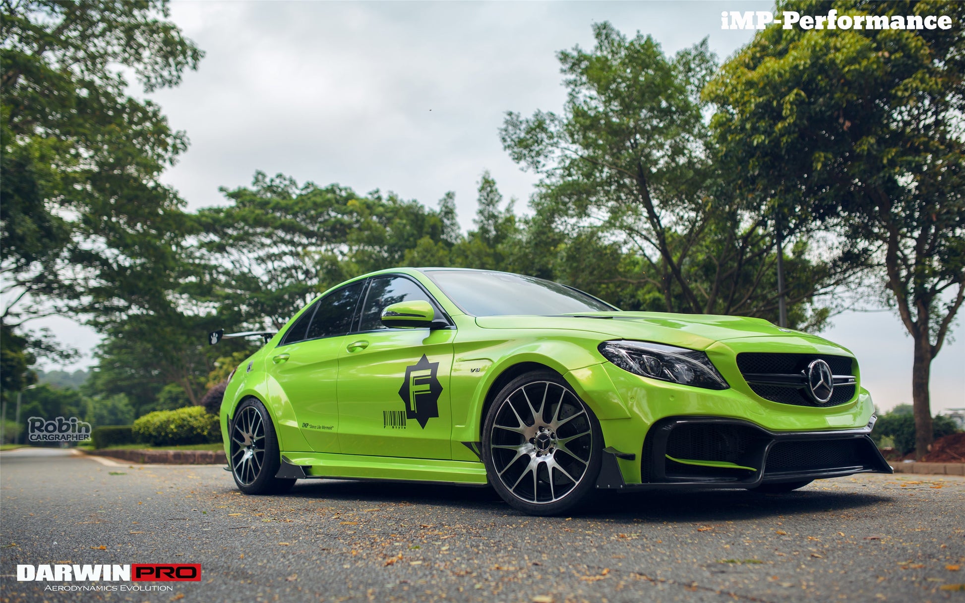 2015-2018 Mercedes Benz W205 C63/S AMG Sedan IMP Performance Partial Carbon Fiber Full Body Kit - DarwinPRO Aerodynamics