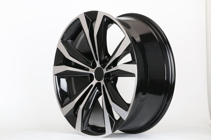 E247 Black Machined Face 22x8.0 ET40 5.100 - Square Set (4 Wheels)
