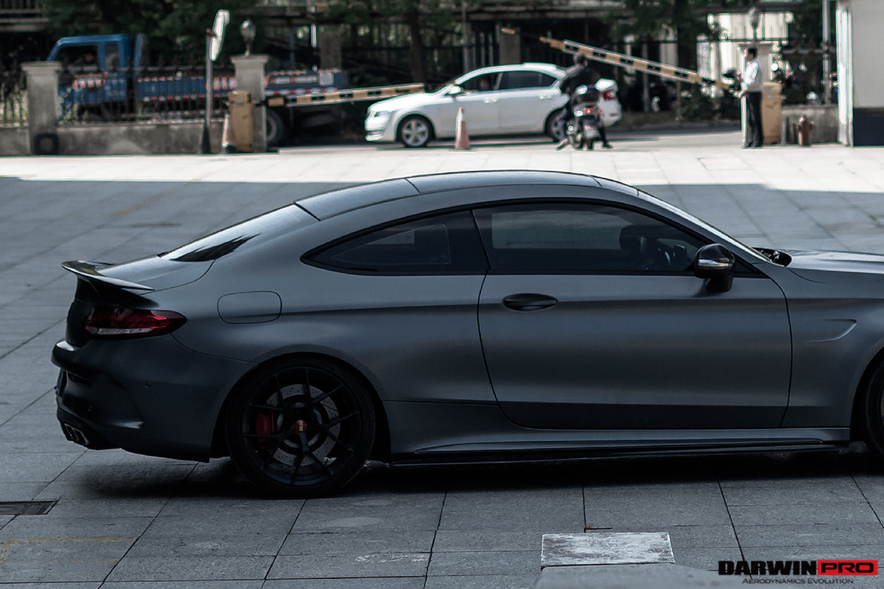 2015-2021 Mercedes Benz W205 C63/S AMG Coupe Carbon Fiber Side Skirts Extension - DarwinPRO Aerodynamics