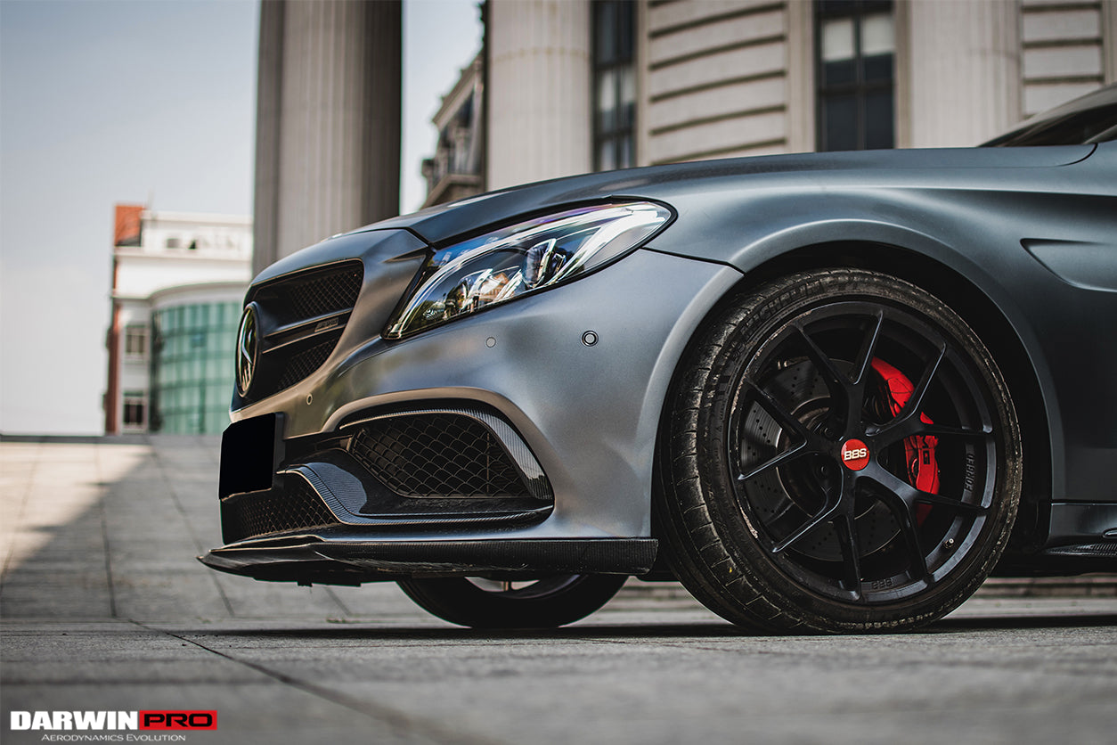2015-2021 Mercedes Benz W205 C63/S AMG Coupe BKSS Style Carbon Fiber Front Lip - DarwinPRO Aerodynamics