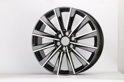 E275 Black Machined Face 22x8.5 ET56 6.139 - Square Set (4 Wheels)