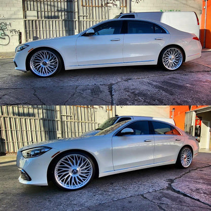 24" Azad AZ717 Brushed Silver 6x139.7 ( Square Setup ) ( Set of 4 )