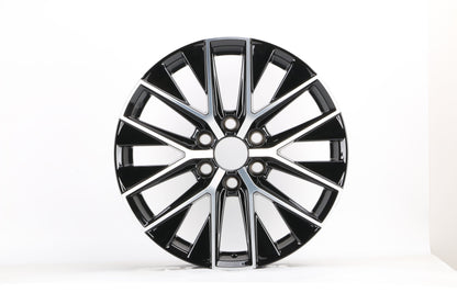 E280 Black Machined Face 20x8.0 ET55 6.139 - Square Set (4 Wheels)