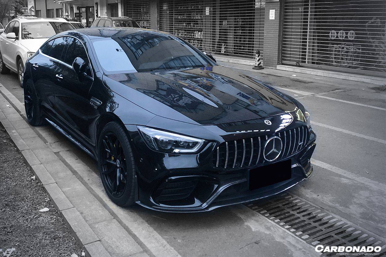 2019-2023 Mercedes Benz AMG GT63/S 4Door Coupe X290 OEM Style Carbon Fiber Front Lip - Carbonado Aero