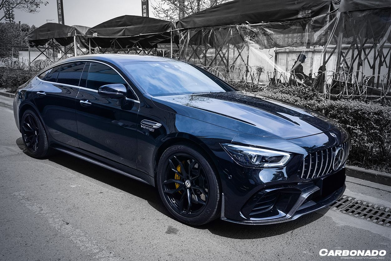 2019-2023 Mercedes Benz AMG GT63/S 4Door Coupe X290 OEM Style Carbon Fiber Front Lip - Carbonado Aero