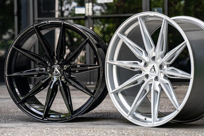 22" Azad AZ FF02 Gloss Black 5x120 ( Square Setup ) ( Set of 4 )