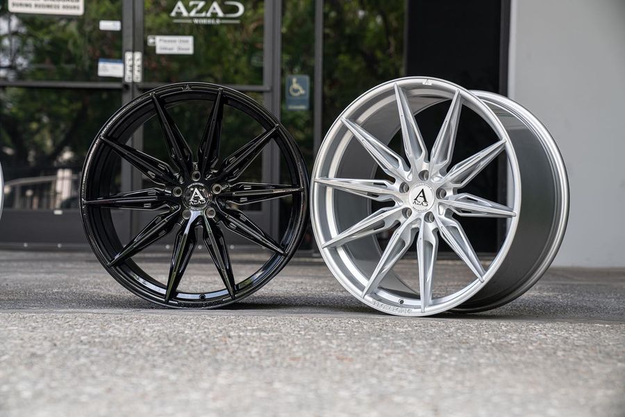 22" Azad AZ FF02 Brushed Silver 5x114.3 ( Square Setup ) ( Set of 4 )