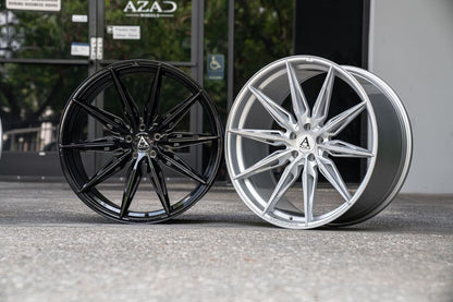 22" Azad AZ FF02 Brushed Silver 5x114.3 ( Square Setup ) ( Set of 4 )
