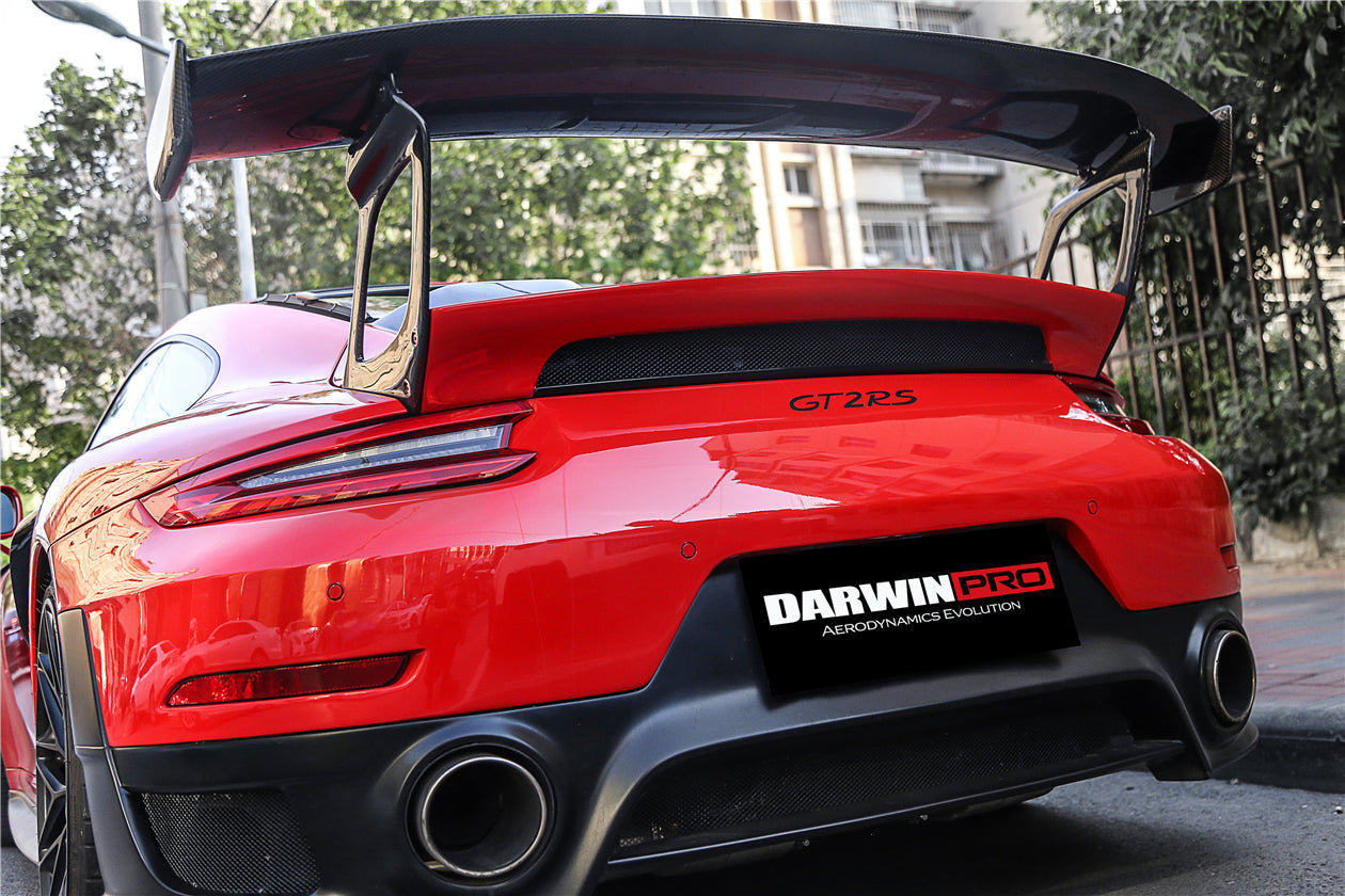2016-2019 Porsche 911 991.2 Carrera /S GT2RS Style Partial Carbon Fiber Rear Bumper - DarwinPRO Aerodynamics