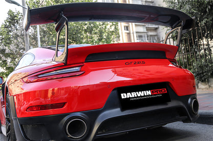 2016-2019 Porsche 911 991.2 Carrera /S GT2RS Style Partial Carbon Fiber Rear Bumper - DarwinPRO Aerodynamics
