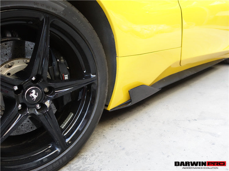2010-2015 Ferrari 458 Coupe/Spyder Speciale Style Carbon Fiber Side Skirts Canards - DarwinPRO Aerodynamics