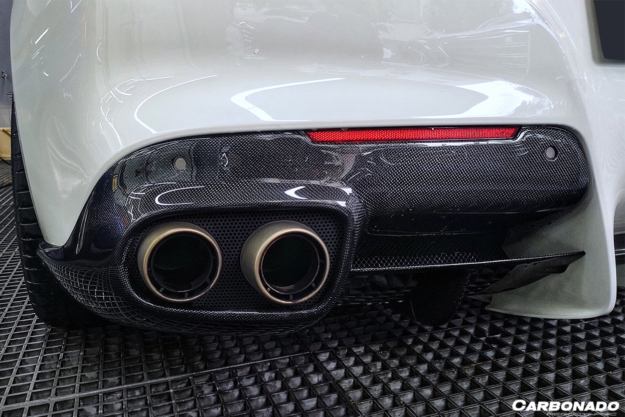 2012-2017 Ferrari F12 Berlinetta RS Style Carbon Fiber Rear Diffuser - Carbonado