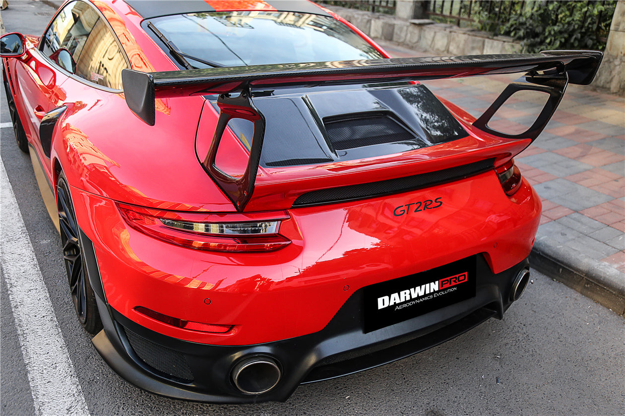 2016-2019 Porsche 911 991.2 Carrera /S GT2RS Style Partial Carbon Fiber Rear Bumper - DarwinPRO Aerodynamics
