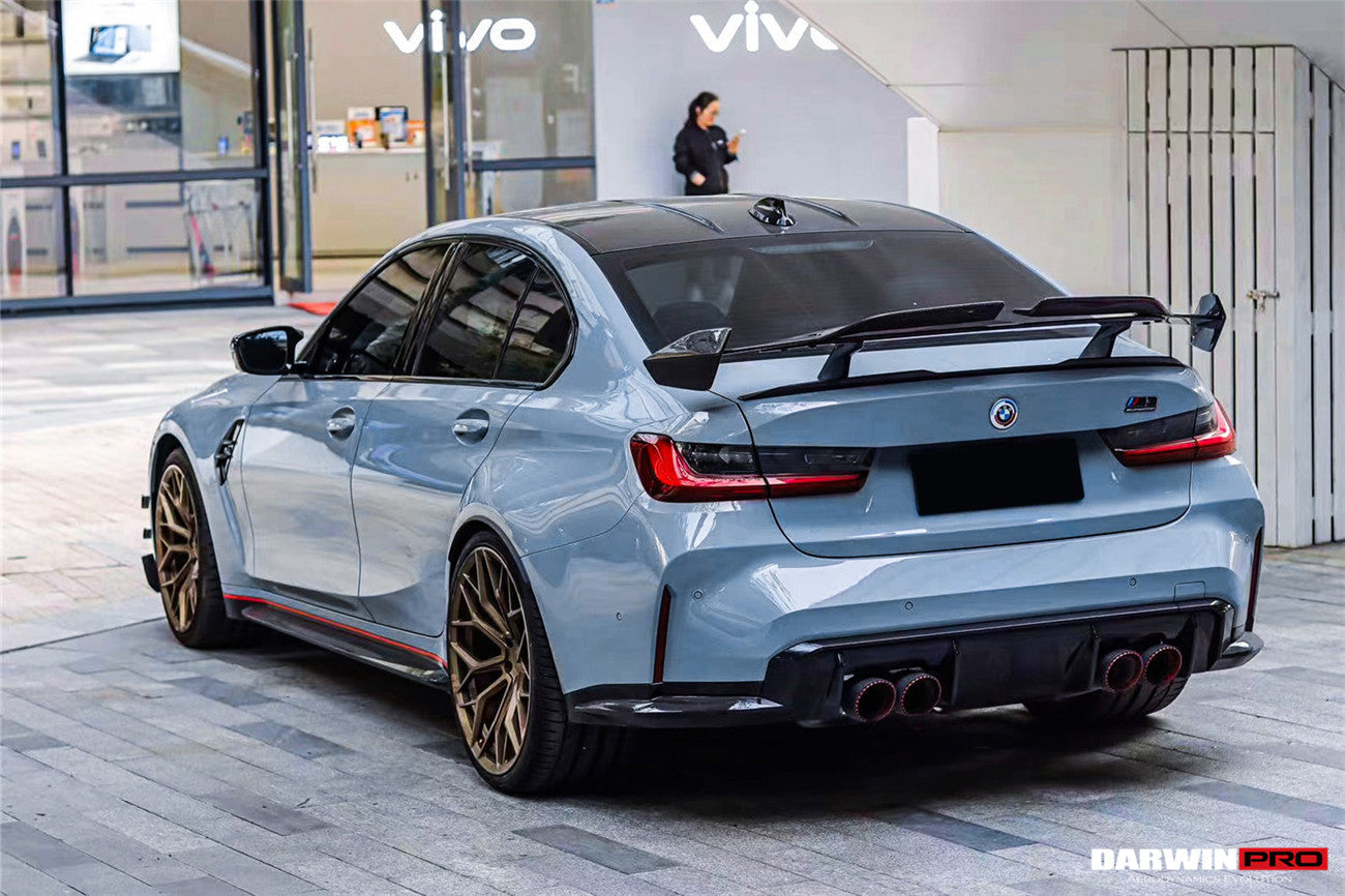 2021-UP BMW M3 G80 G20 BKSSII Style Carbon Fiber Trunk Spoiler - DarwinPRO Aerodynamics