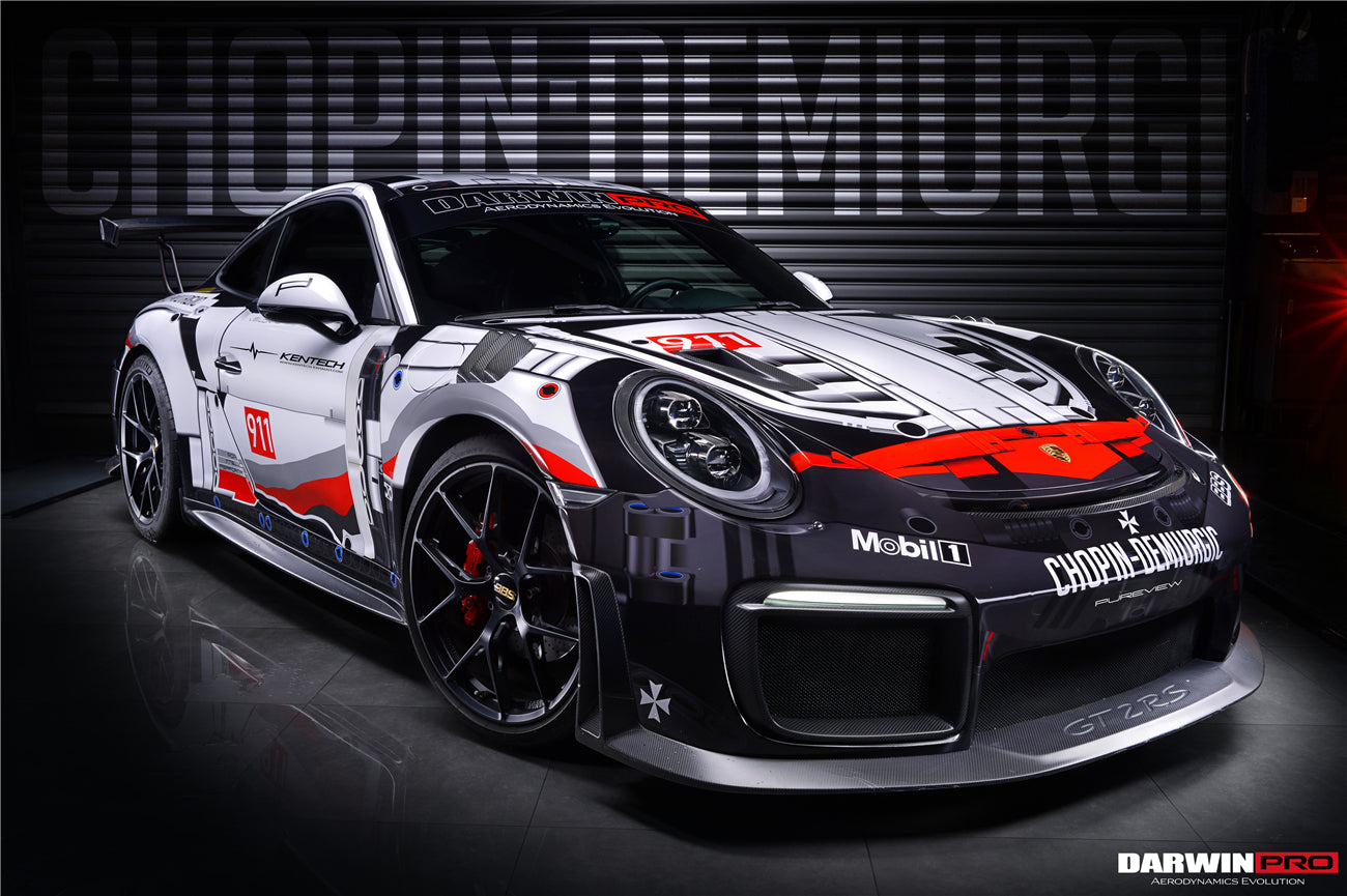 2016-2019 Porsche 911 991.2 Carrera /S GT2RS Style GT2RS Carbon Fiber Side Skirts - DarwinPRO Aerodynamics