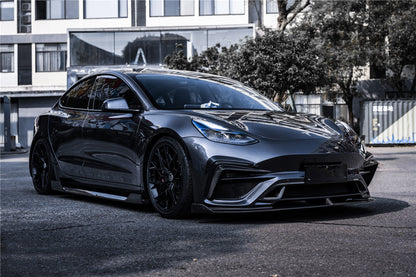 2017-2021 Tesla Model 3 IMP Performance Carbon Fiber Side Skirts Under Board - DarwinPRO Aerodynamics