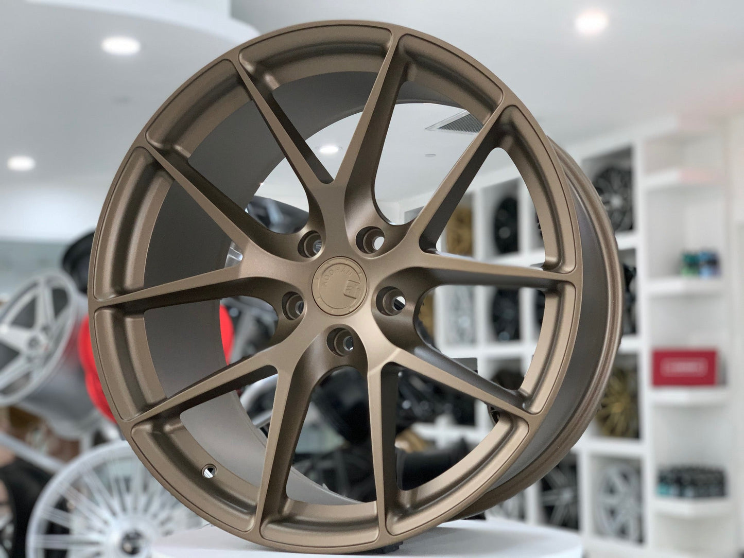 Aodhan AFF7 Matte Bronze - 19x8.5 +35 / 19x9.5 +35 5x112 (Staggered Set of 4)